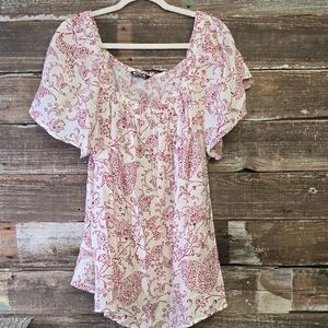 BloomChic Pink Floral Blouse, Size 22/24